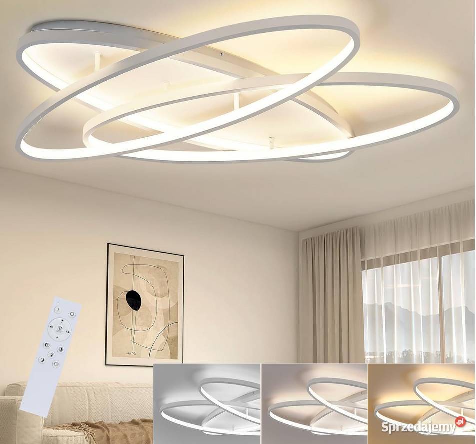 Lampa sufitowa LED 6650 lm 76W z pilotem