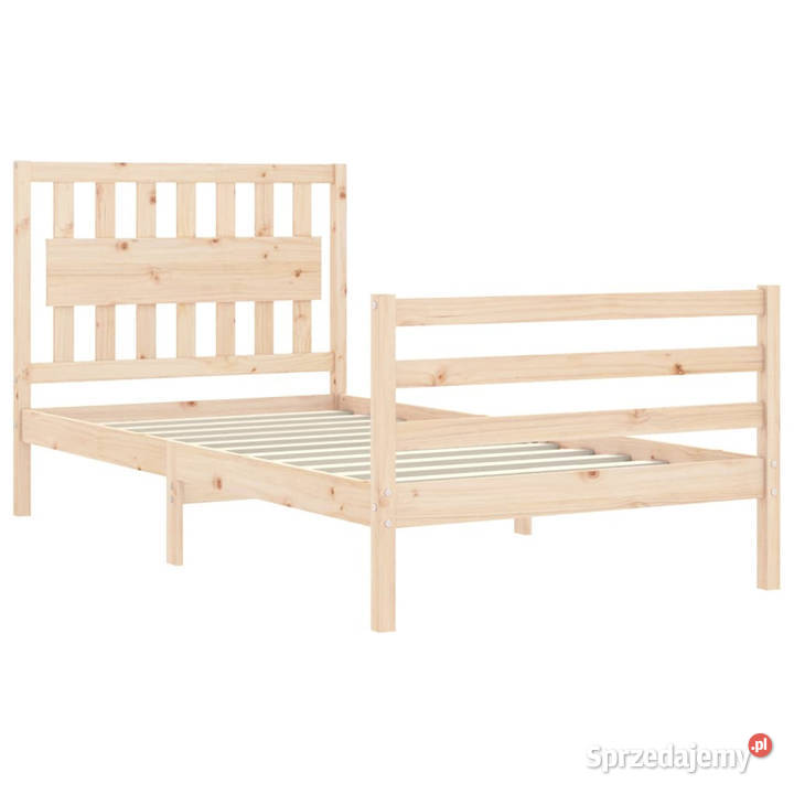 Rama łóżka z wezgłowiem lite drewno 100x200 Warszawa