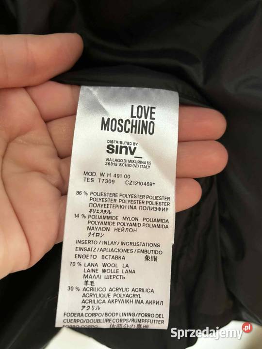Moschino puchówka damska czarna zamki w kolorze Szczecin sprzedam