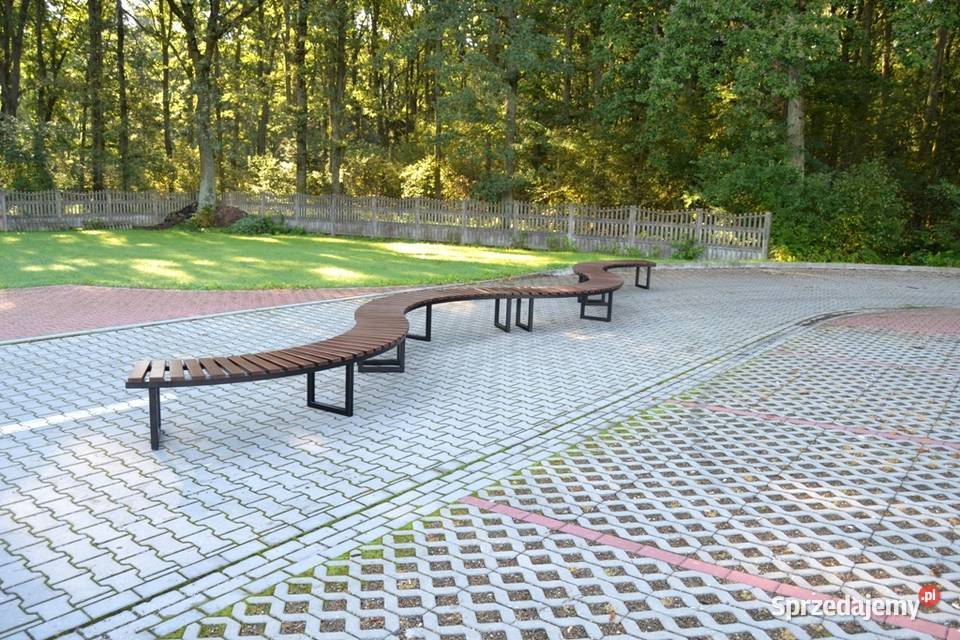 Ławka półokrągła ŁUK II bez oparcia miejska Ławy i ławki małopolskie Kraków