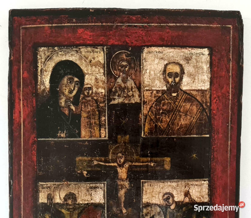Ikona czteropolowa Jezus Chrystus Ukrzyżowany Warszawa