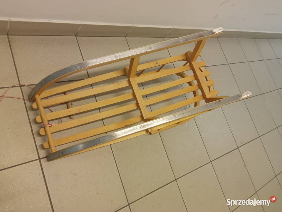 Sanki drewniane z opcjonalnym oparciem Warszawa Sanki