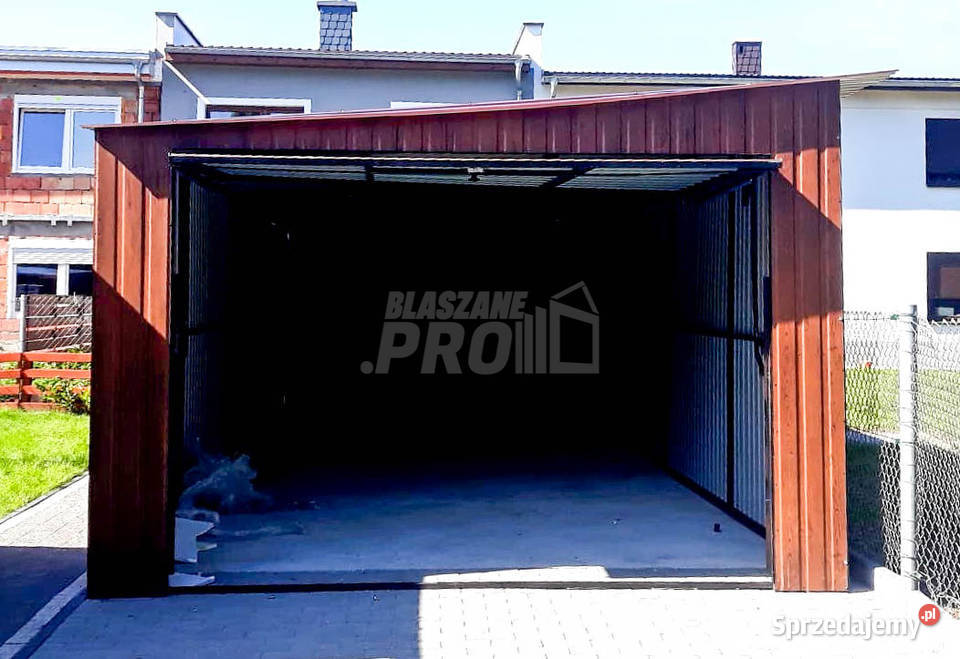 Garaz blaszany 35x3 Brama uchylna drewnopodobny śląskie Katowice sprzedam
