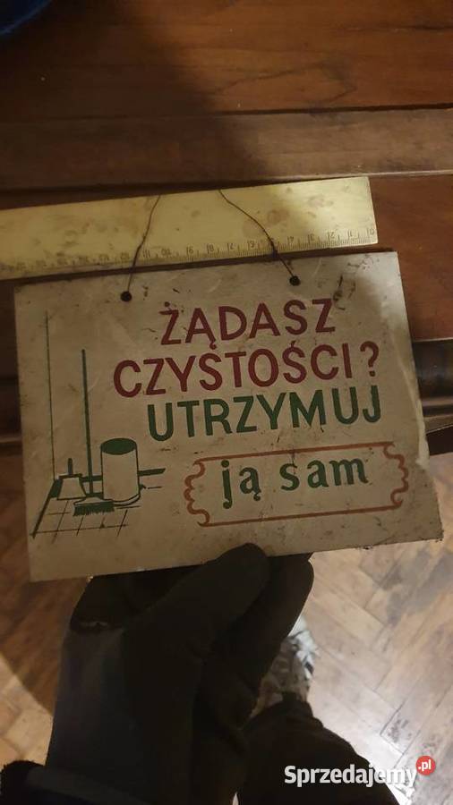 PRL szyld zawieszka obrazek retro szyld blacha Warszawa