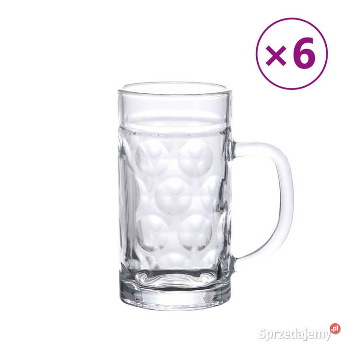 Kufle do piwa ze szklanym uchwytem 6 500 ml Warszawa