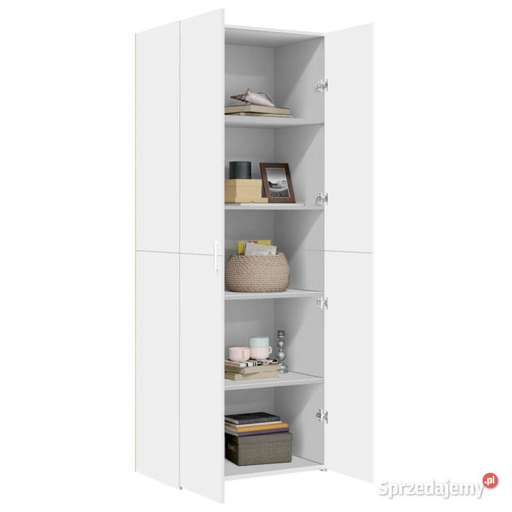 Wysoka szafka biała 70x425x185 materiał mazowieckie Warszawa