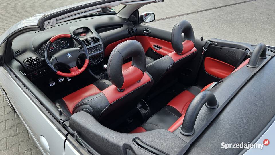 Peugeot 206cc 20 benzyna 136 CzerwonoCzarne ABS zachodniopomorskie Gryfice