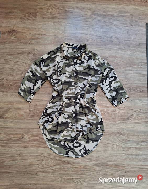 Śliczna bluzka moro khaki lekka zwiewna z Kraków