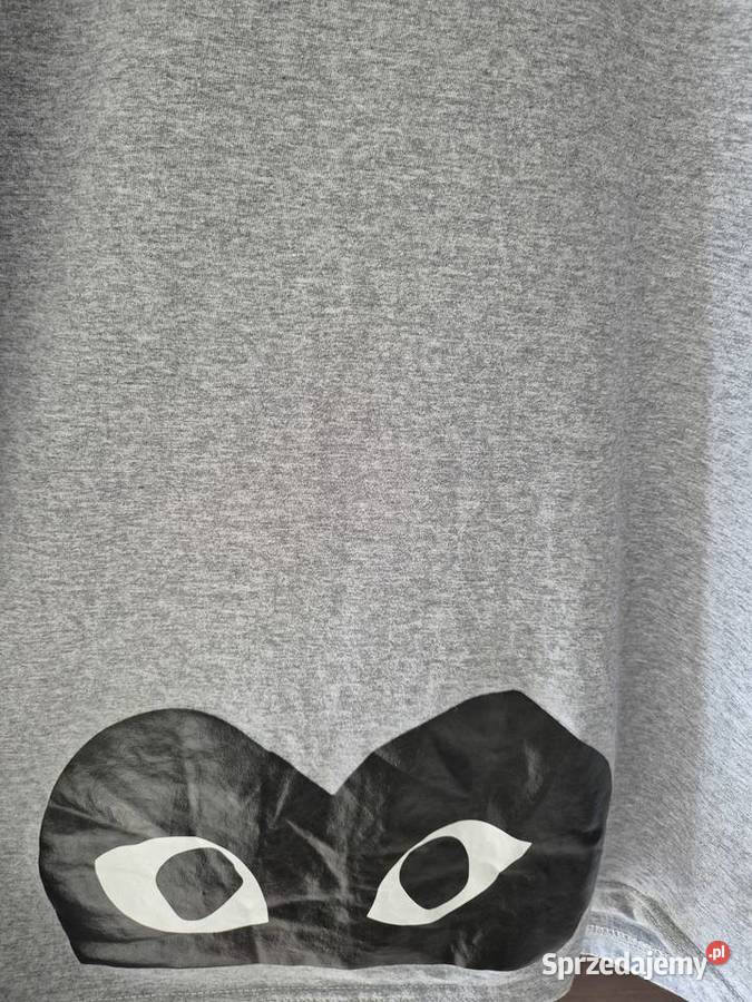 Comme des Garons PLAY koszulka Tshirt szara L Odzież sportowa Wrocław
