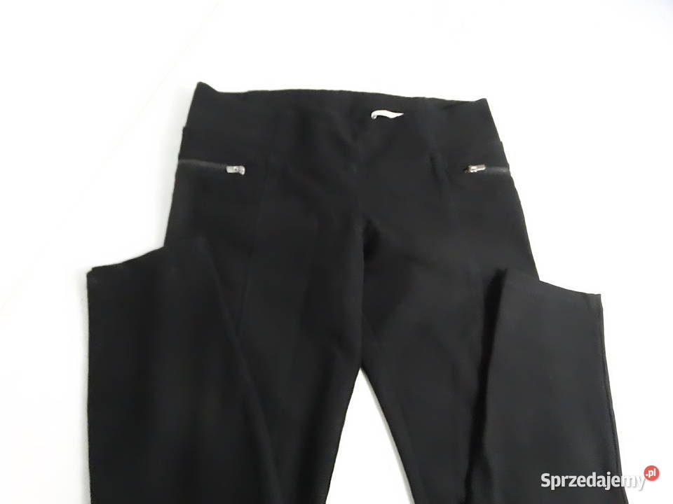 Czarny Legginsy Spodnie Zara Woman Slim Fit Biłgoraj