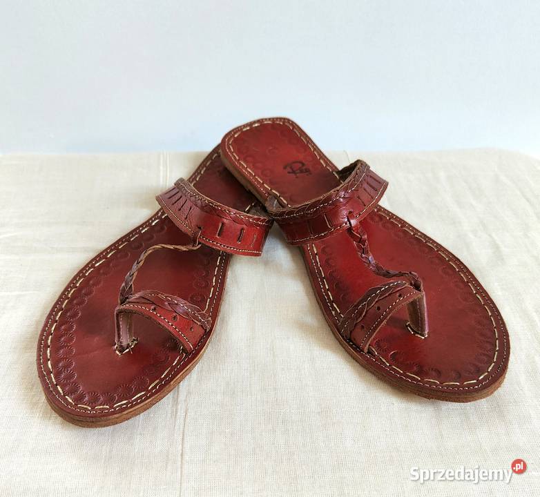 KOHbr Skórzane japonki kohalpuri 40 brązowe Szczecin sprzedam