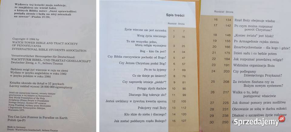 Będziesz Mógł Żyć Wiecznie w Raju na Ziemi świętokrzyskie Kielce