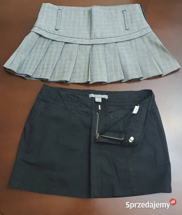 Spódnica mini x 2 szara krata czarna Philip Moda i Styl Warszawa