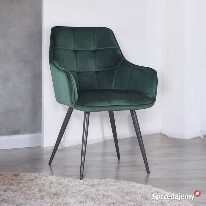 Krzesło Tapicerowane Luca Butelkowa Zieleń wielkopolskie Tarchały Małe