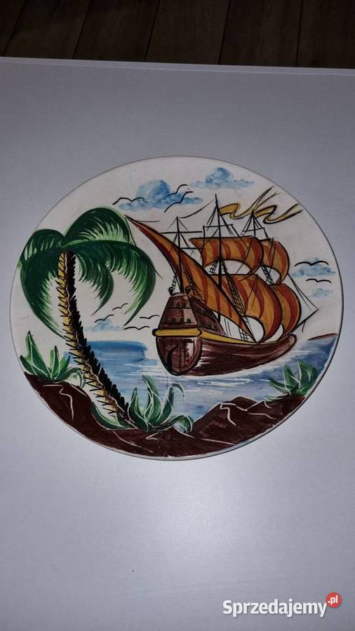 Talerz Dekoracyjny Ozdobny Ceramika i szkło wielkopolskie Wola Podłężna