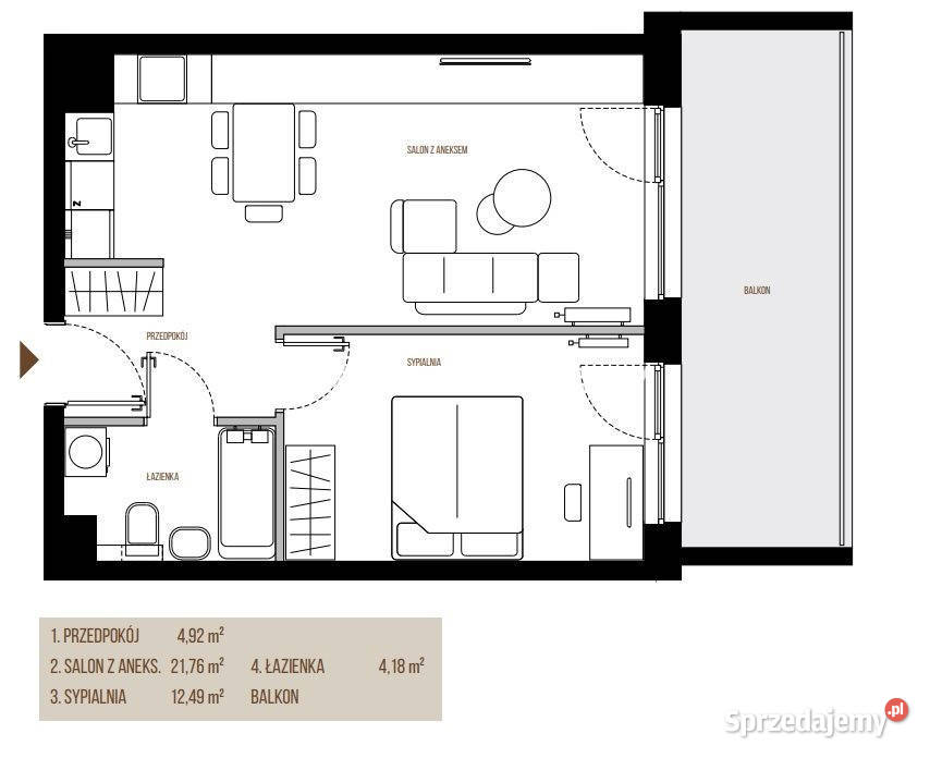 sprzedaży mieszkania 4335m2 2 pokojowe Kraków małopolskie