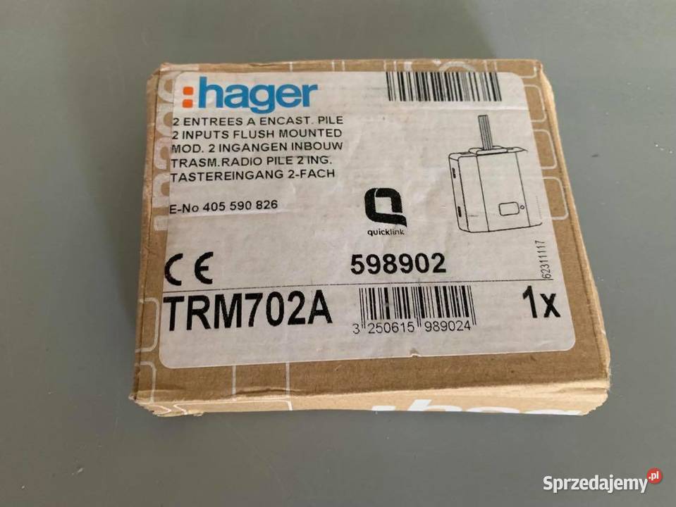 Hager KNX RF quicklink 2kanałowe wejście mazowieckie Warszawa sprzedam