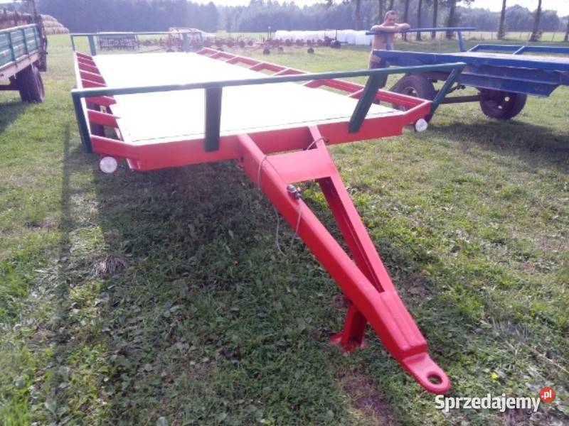 Przyczepa do przewozu bali słomy siana palet nieuszkodzony