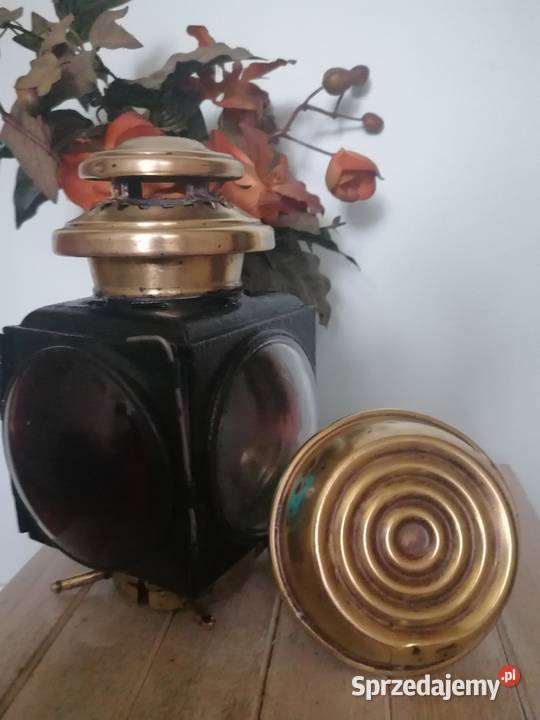 Stara lampa kolejowa na nafte z lat 20 tych Kraków