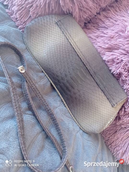 Torebka vintage brąz beż imitacja skóry węża Lubartów