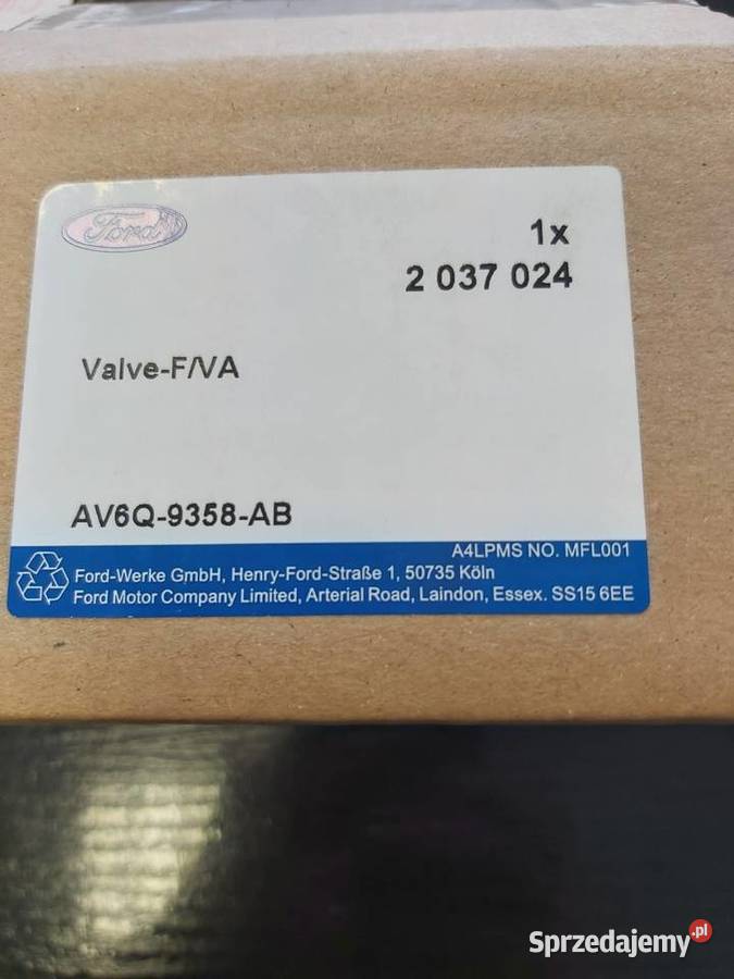 Zawór ciśnienia Paliwa AV6Q9358AB 2037024 Układ paliwowy