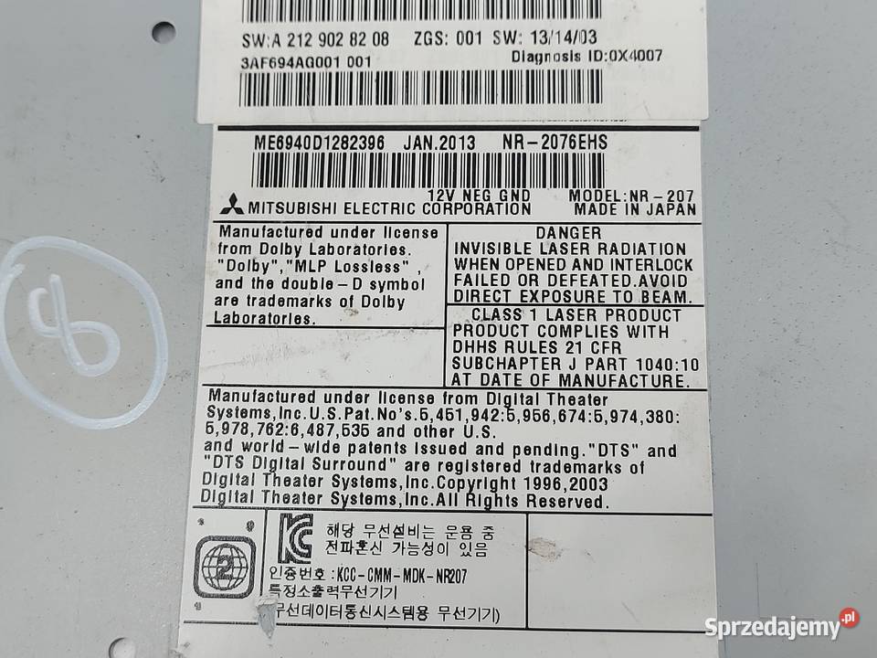 MERCEDES E KLASA W212 LIFT radio CD A2129005425 Kielce