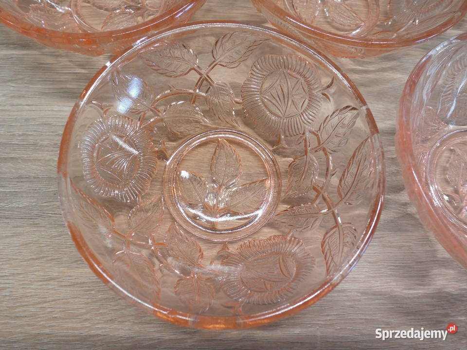 Szklane miseczkisalaterki łososiowe 5 Raszków sprzedam
