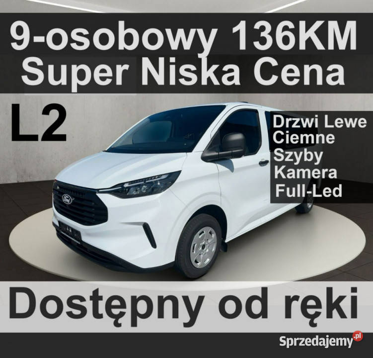 Ford Transit Custom Full Led Ciemne Szyby L2 136 nawigacja zachodniopomorskie Szczecinek sprzedam