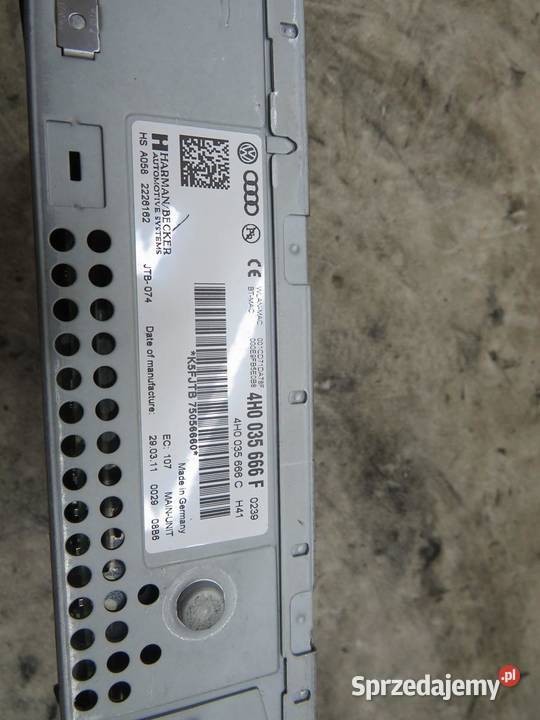 MULTIMEDIA CZYTNIK MMI AUDI A8 D4 4H0035666C osobowe Nawigacje fabryczne lubelskie