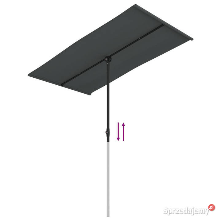 Parasol ogrodowy na aluminiowym słupku 180x110 Warszawa sprzedam