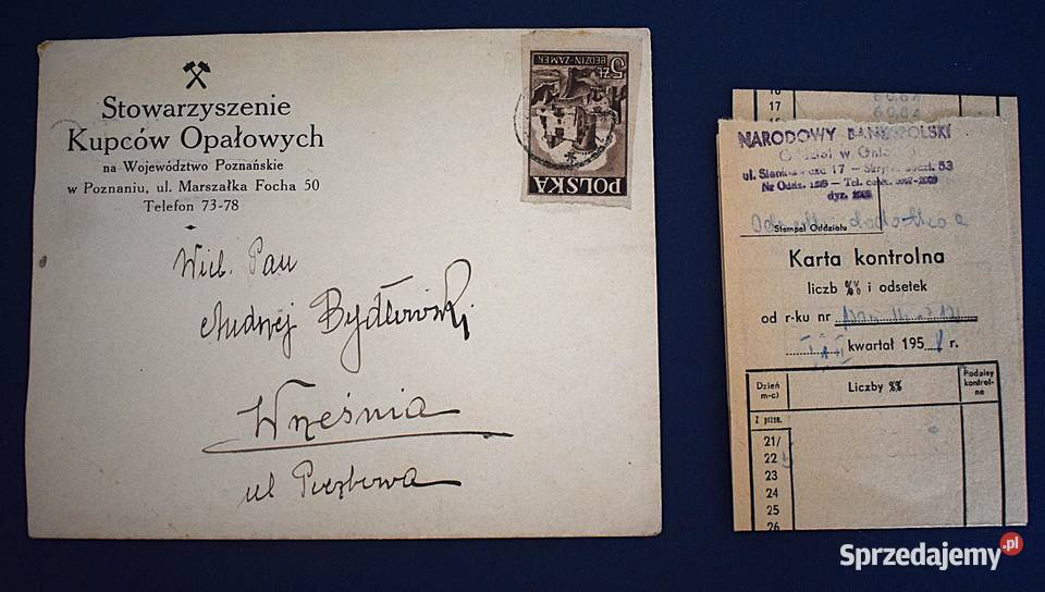 Stowarzyszenie Kupców Opałowych 1947 karta Chełmno
