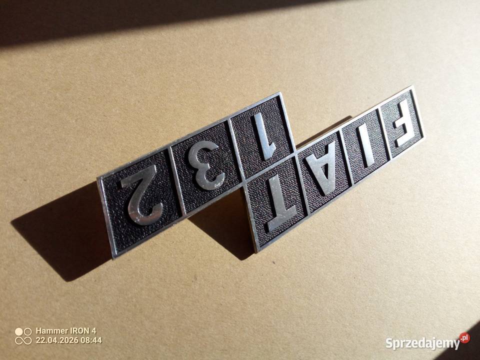 Fiat 132 napis znaczek emblemat aluminium Italy Przemyśl