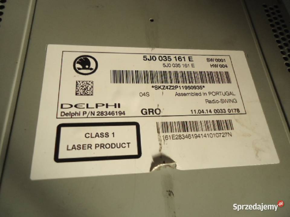 RADIO MP3 5J0035161E ORYGINALNE SKODA