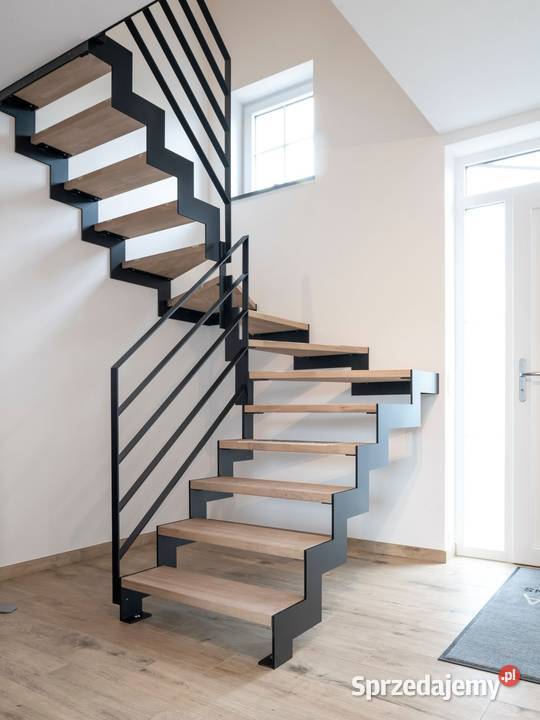 Schody dwuwangowe wycinane laserowo Stalowe Ostrów Wielkopolski