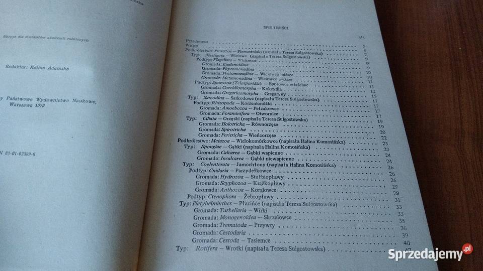 Ćwiczenia z zoologii Jolanta HempelZawitkowska Książki naukowe i popularnonaukowe sprzedam