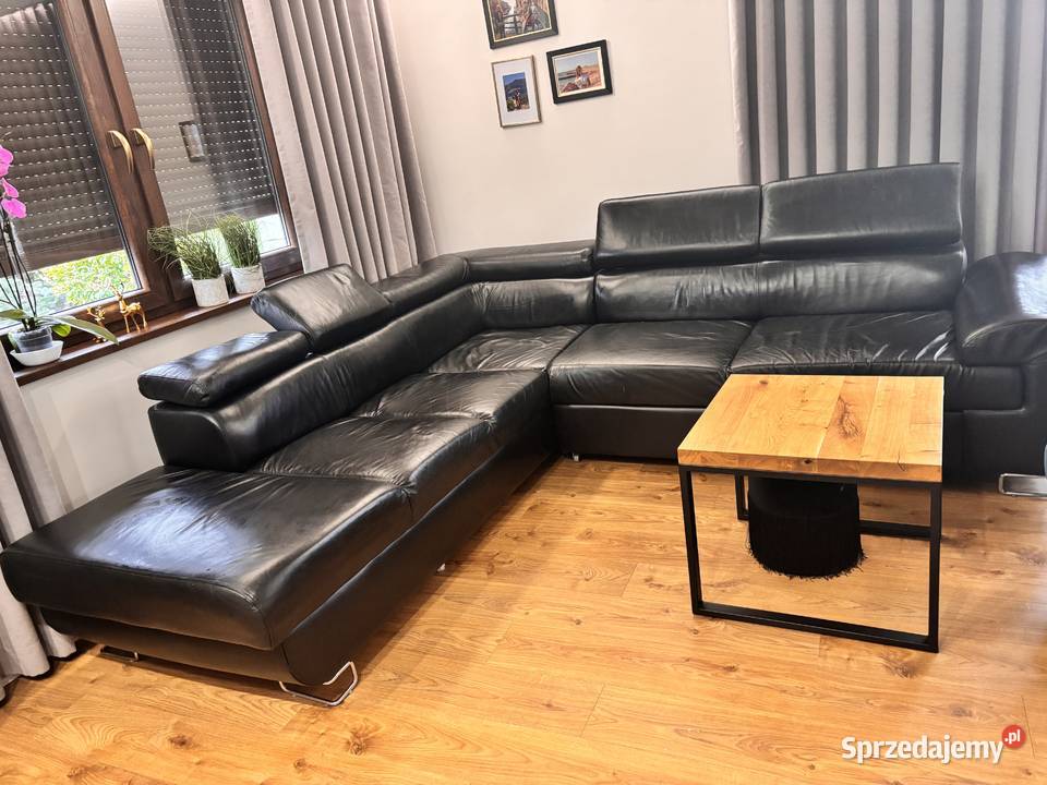 Narożnik skórzany naturalny 260x260 śląskie Częstochowa sprzedam