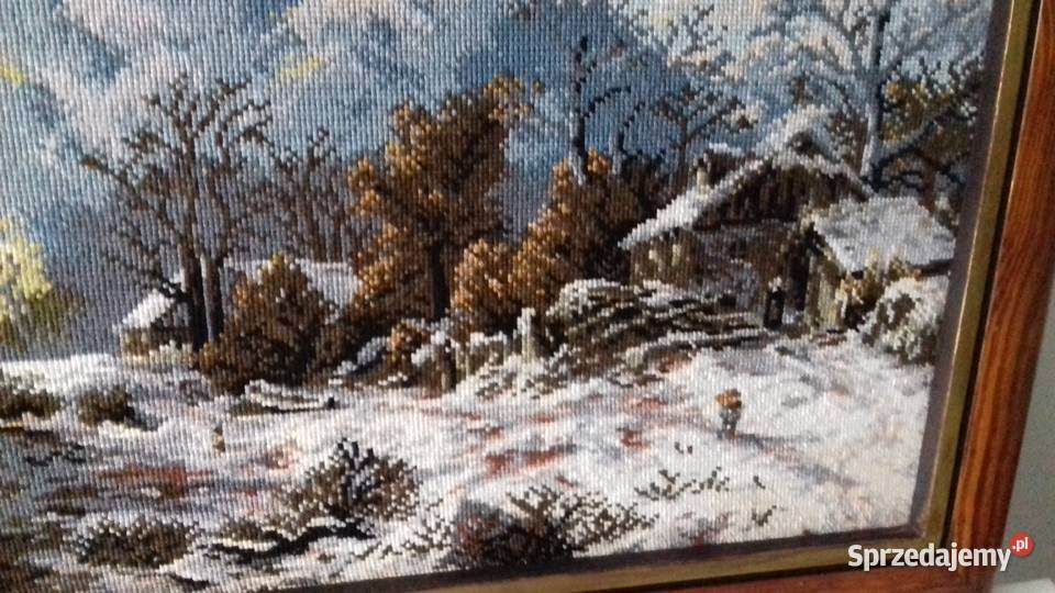 Obraz haftowany wełną ARCYDZIEŁO Rękodzieło mazowieckie Warszawa sprzedam