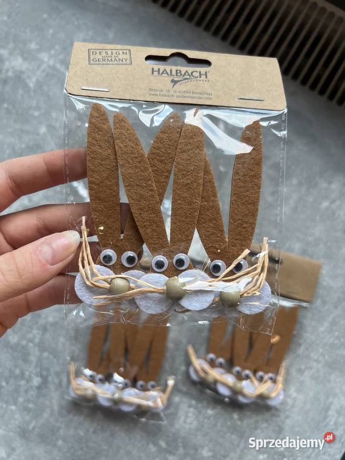 Zestaw 3x3 ozdobne króliki zające na taśmę Jasło