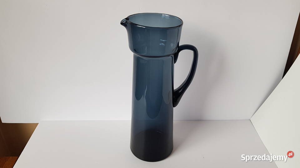 Stary szklany dzban dzbanek kolorowe szkło Dąbrowa Górnicza