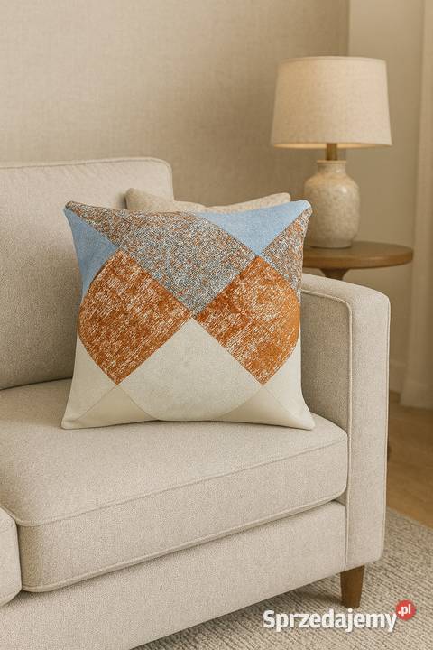 Poduszkę Dekoracyjną Patchwork Żakardowa Stylowa wielkopolskie Kazimierz Biskupi