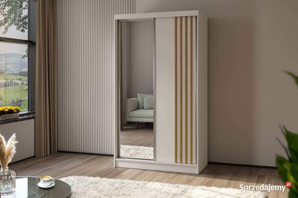 Szafa 120 z drzwiami przesuwnymi i lustrem MODNE Nysa