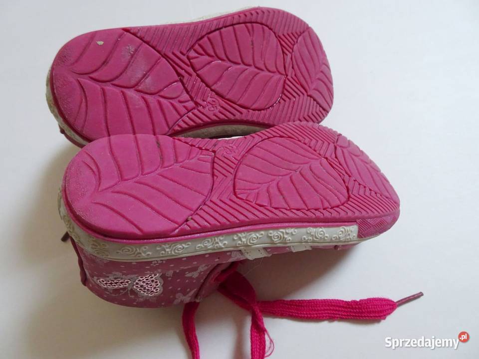 Buty dziewczynki Motylki Cekiny r 25 16 skóra ekologiczna Trzewiki i półbuty