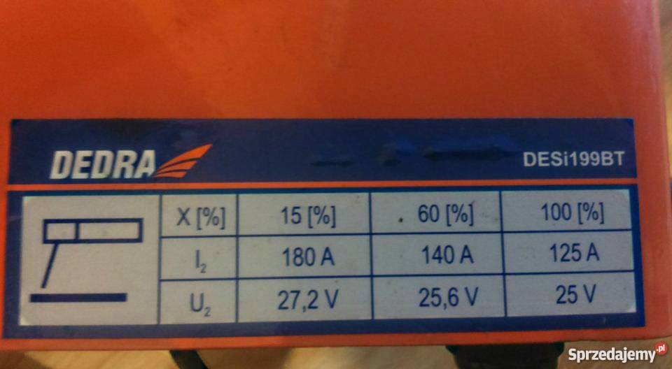 Spawarka inwertorowa desi199bt 180a DEDRA Odrowąż