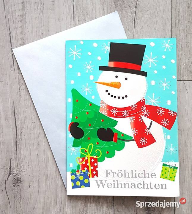 Kartka grająca bożonarodzeniowe z muzyką z niebieski Boże Narodzenie Chrzanów