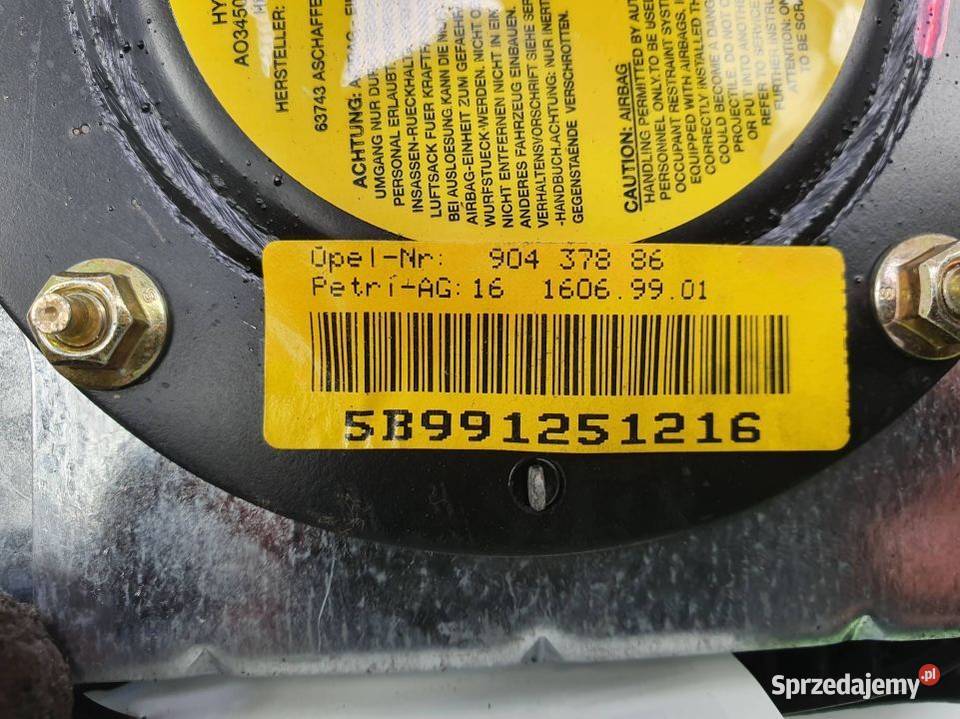PODUSZKA AIRBAG OPEL VECTRA B kujawsko-pomorskie Lipno