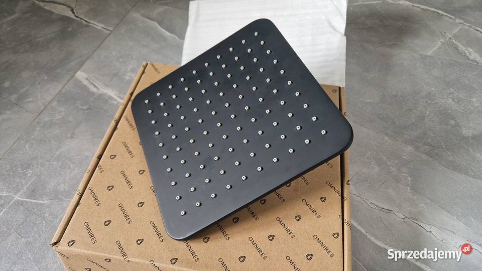 Deszczownica OMNIRES Slimline 20x20 czarny Wyposażenie wnętrz Rawa Mazowiecka
