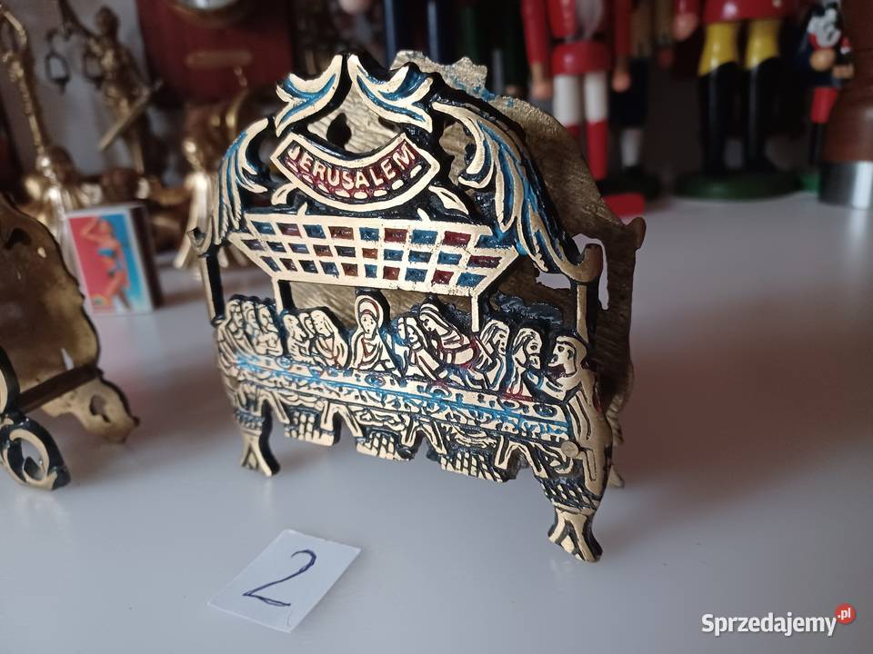 Piękny mosiężny serwetnik JERUSALEM Kolekcja Poznań