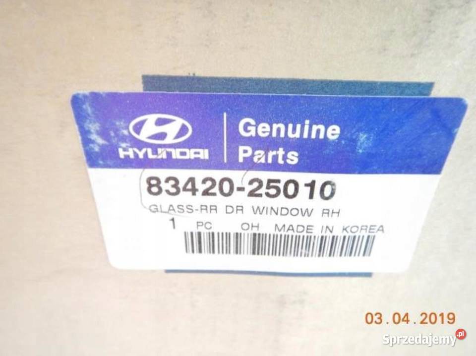 SZYBA DRZWI PRAWY TYŁ HYUNDAI ACCENT 0715 osobowe