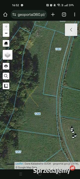 Działka rolna 25 arów Podłopień