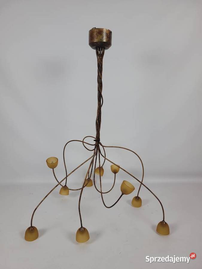 Żyrandol lampa wisząca ze szklanymi kloszami Białogard sprzedam